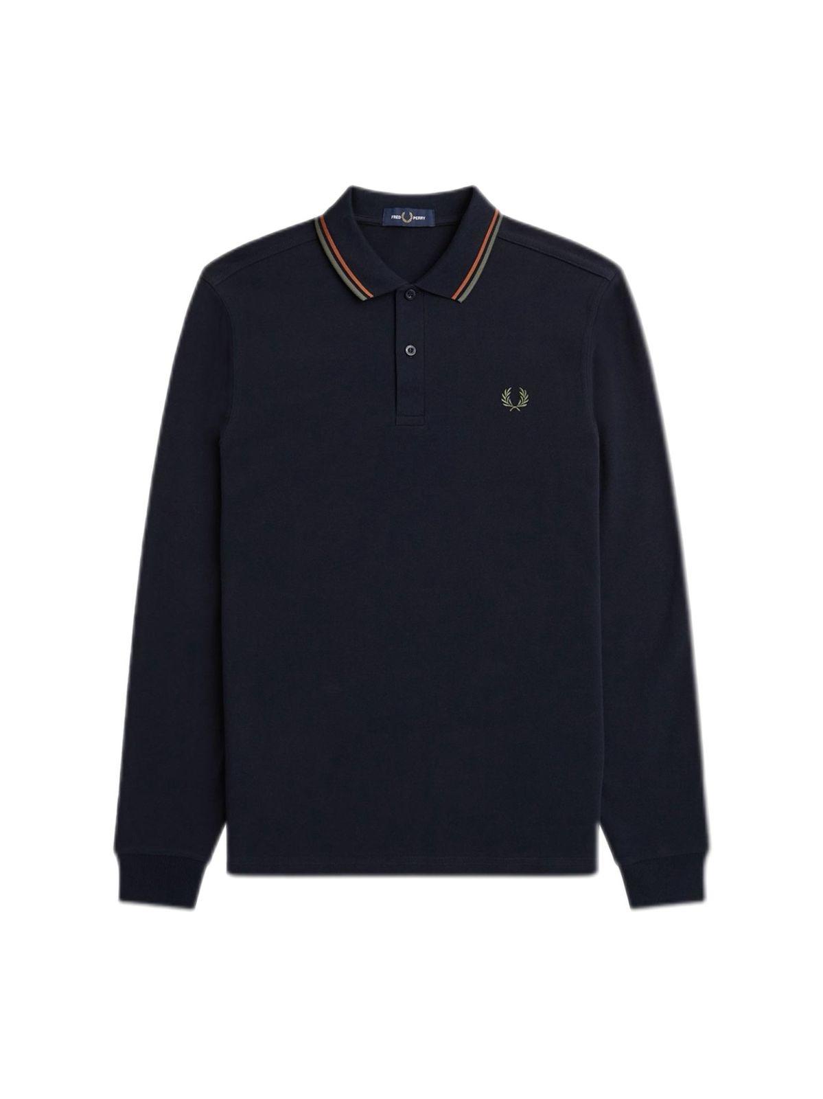 Fred Perry Polo Black Long Sleeve