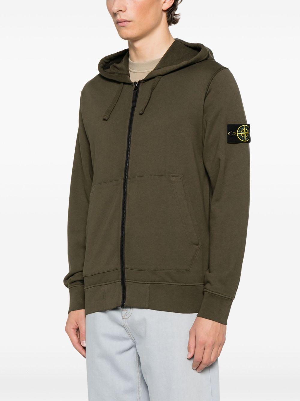 Stone Island Zip Hoodie Green