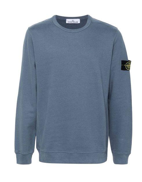 Crewneck Stone Island Blue Avio