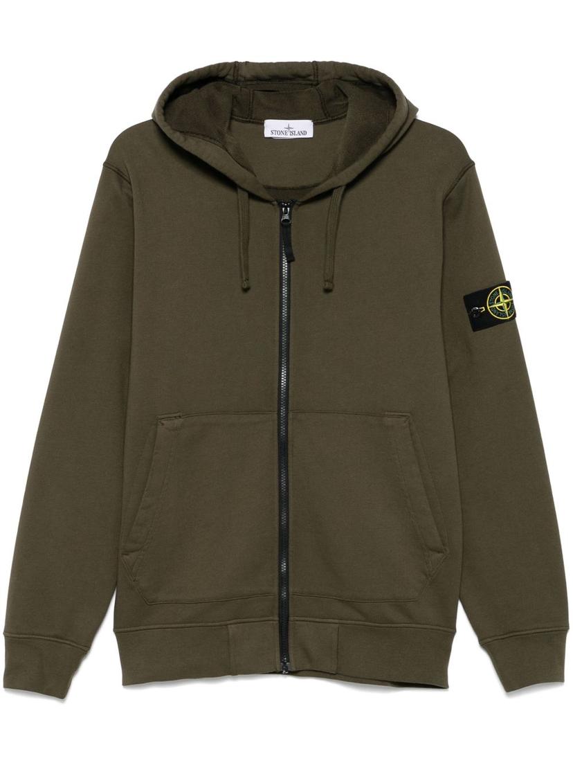 Stone Island Zip Hoodie Green