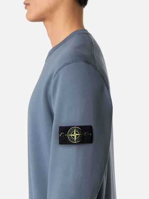 Crewneck Stone Island Blue Avio