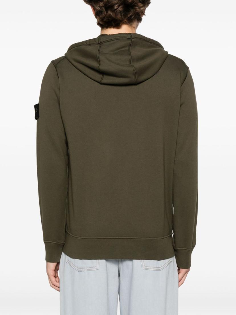 Stone Island Zip Hoodie Green