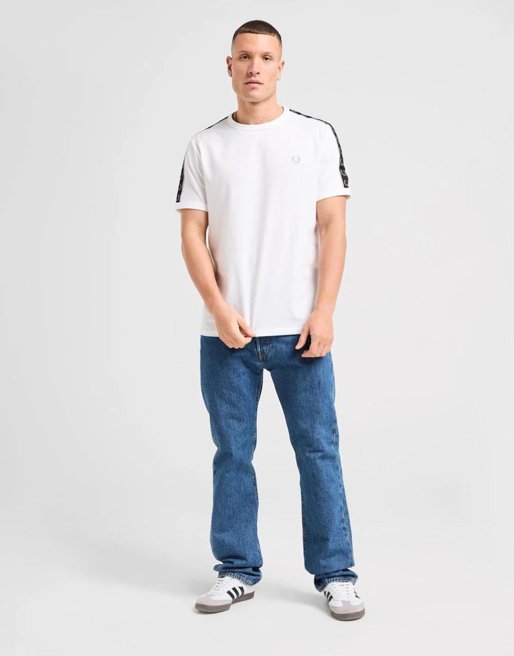 Fred Perry Taped White Black