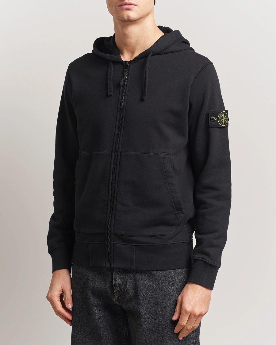 Stone Island Zip Hoodie Black