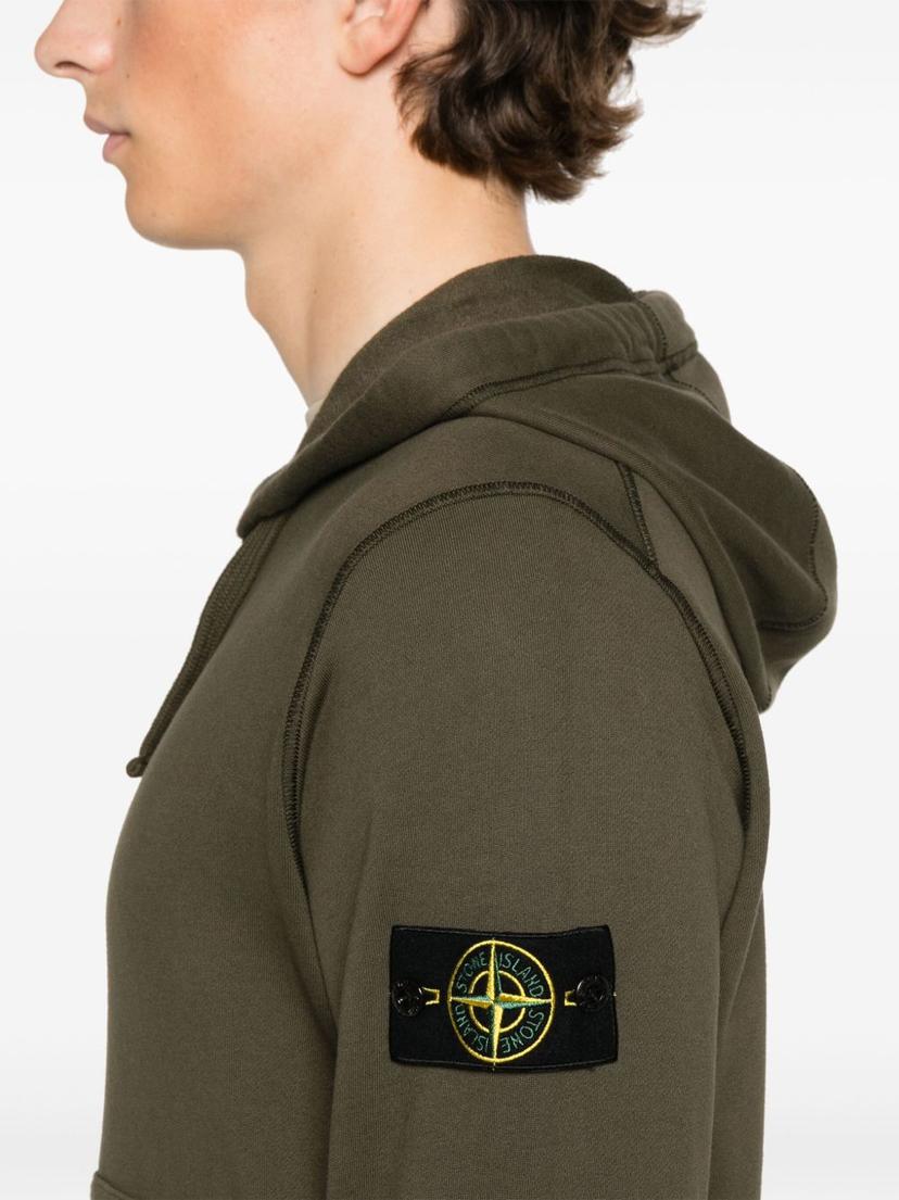 Stone Island Zip Hoodie Green