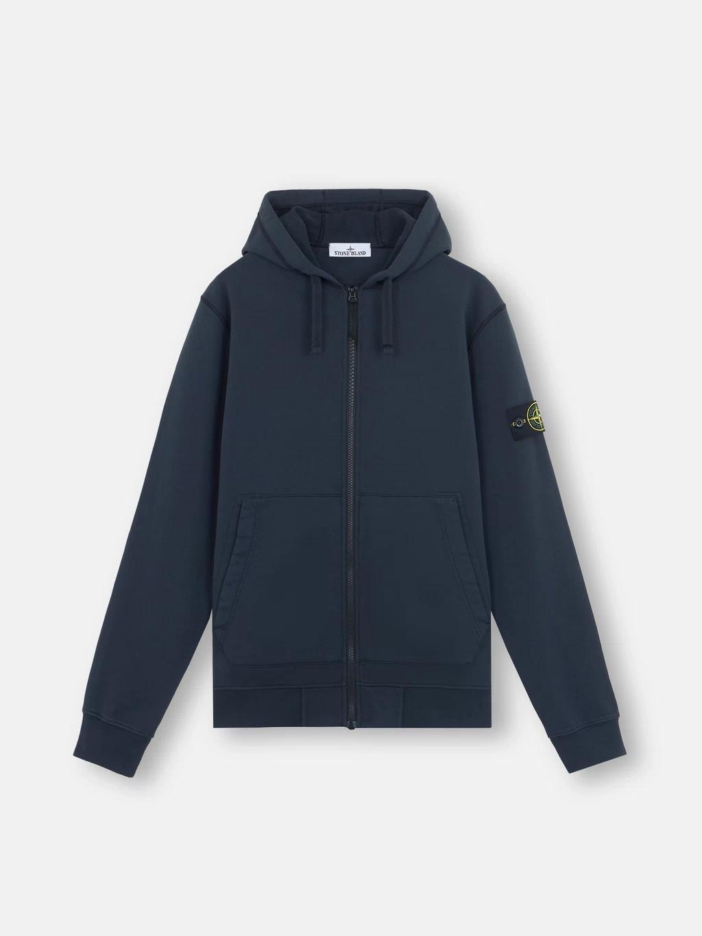 Stone Island Zip Hoodie Navy