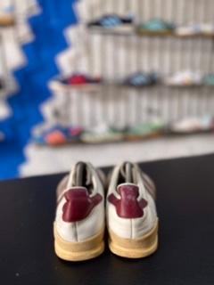 jeans white maroon 43