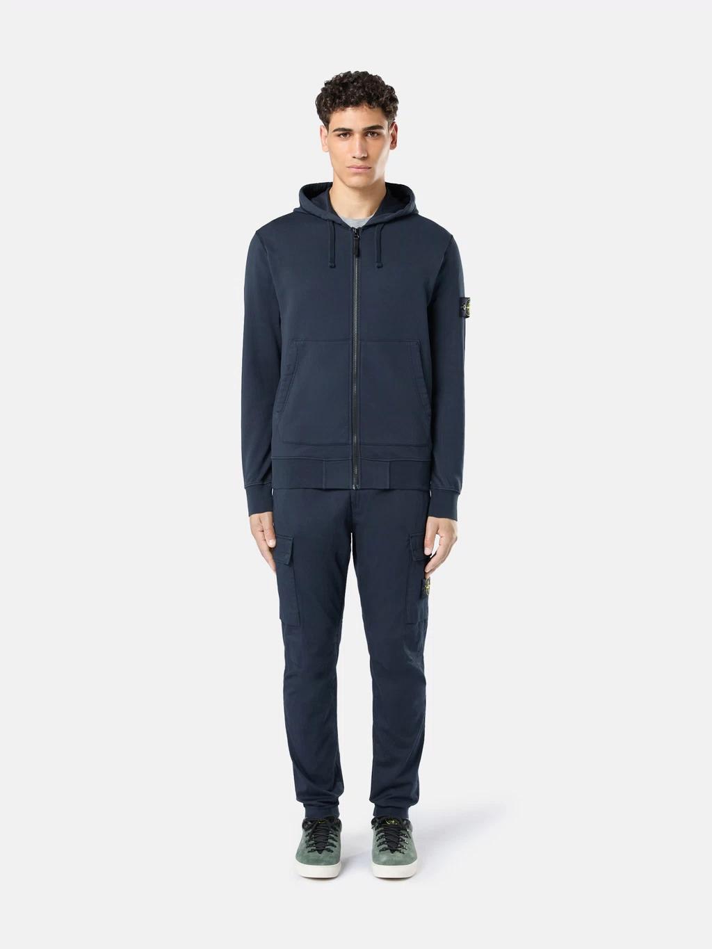 Stone Island Zip Hoodie Navy