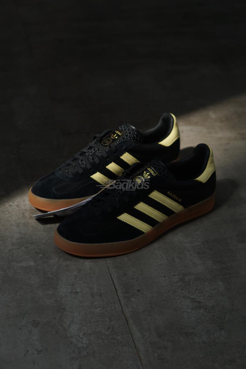 Adidas Gazelle Indoor Black Almost Yellow Gum Authentic