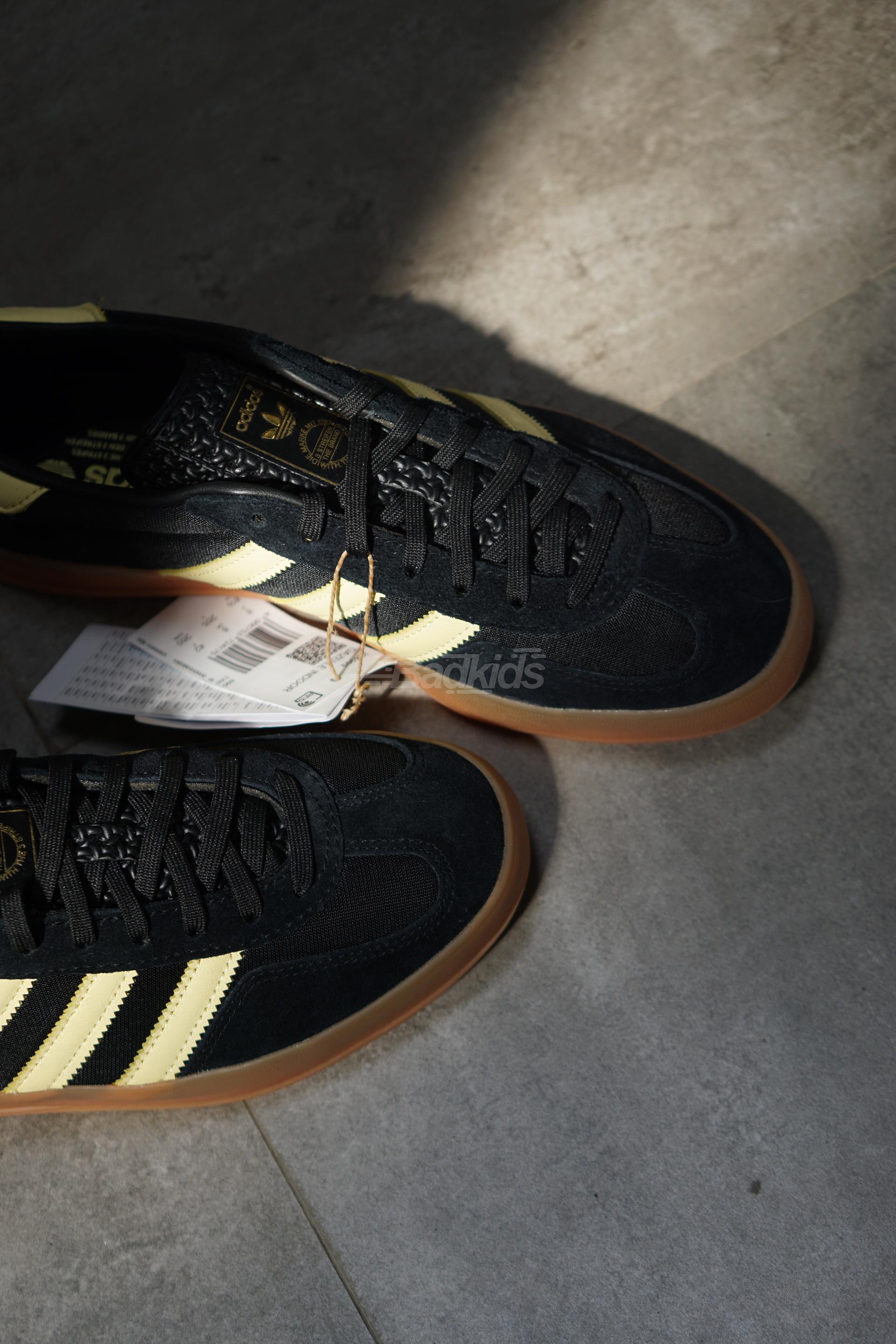 Adidas Gazelle Indoor Black Almost Yellow Gum Authentic