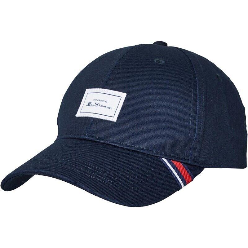 Ben Sherman logo cotton baseball cap in navy