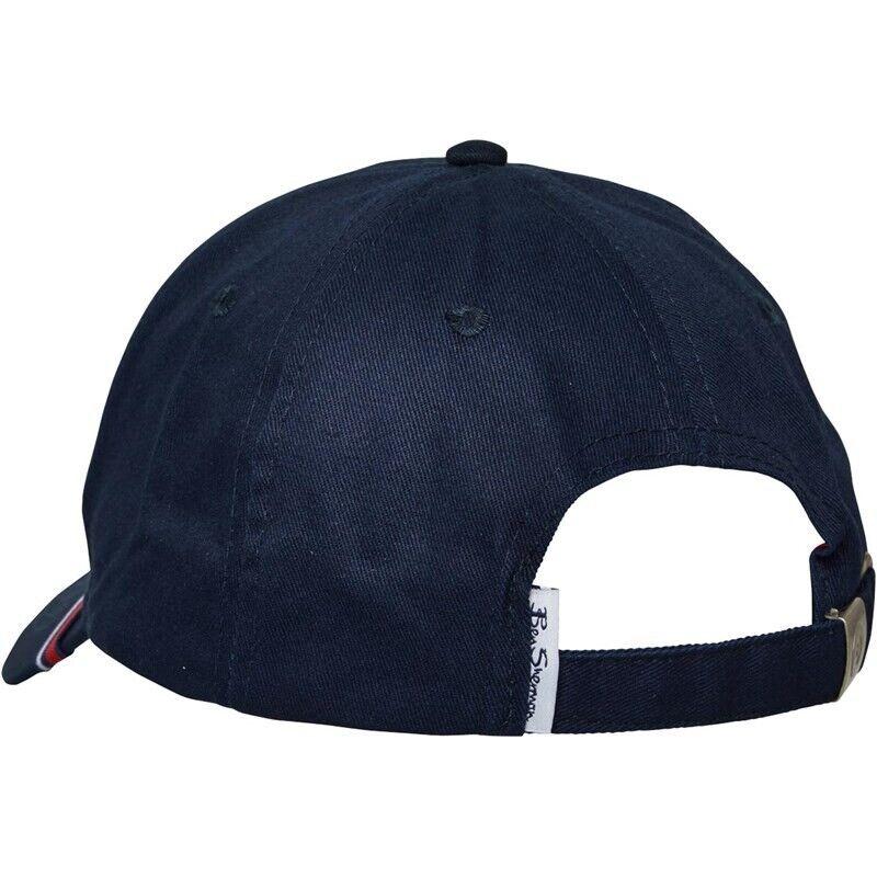 Ben Sherman logo cotton baseball cap in navy