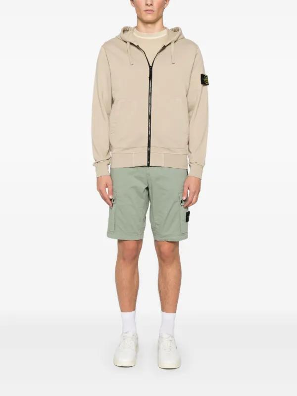 Stone Island Zip Hoodie Brown