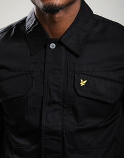 Lyle Scoot Multi Pocket Overshirt Black