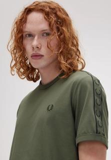 Tshirt Ringer Fred Perry Green 