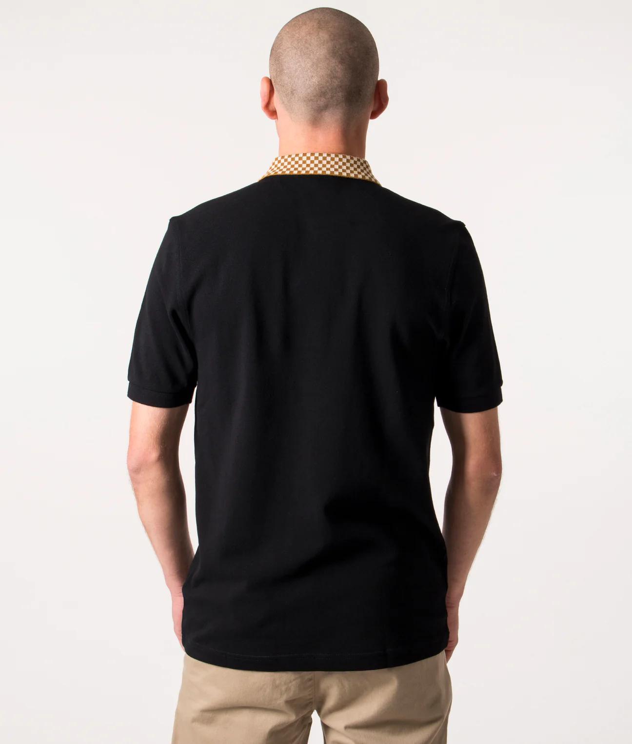 Fred perry men’s balck check colar polo shirt