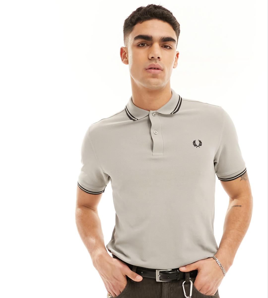 Fred perry collar polo shirt beige