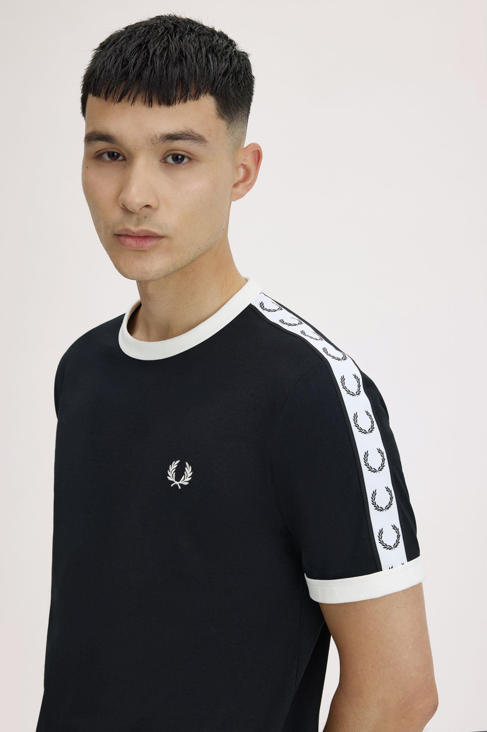 Fred Perry Taped Black White