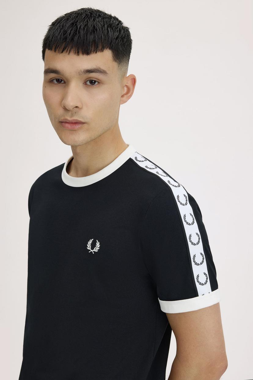 Fred Perry Taped Black White