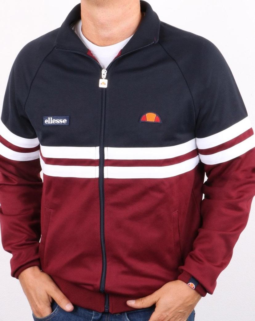 Rimini Track Top Black Maroon