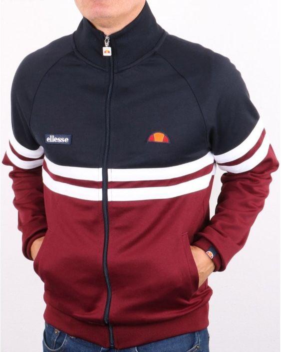 Rimini Track Top Black Maroon