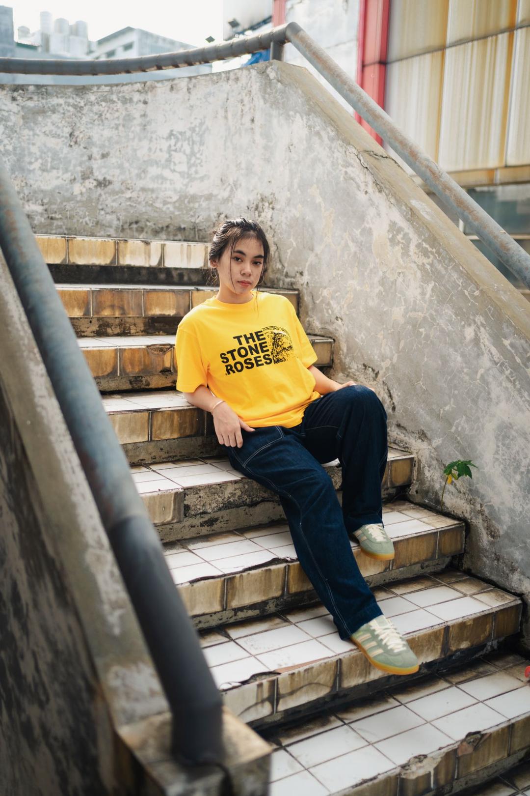 Tshirt Badkids 'Stone Roses Yellow'