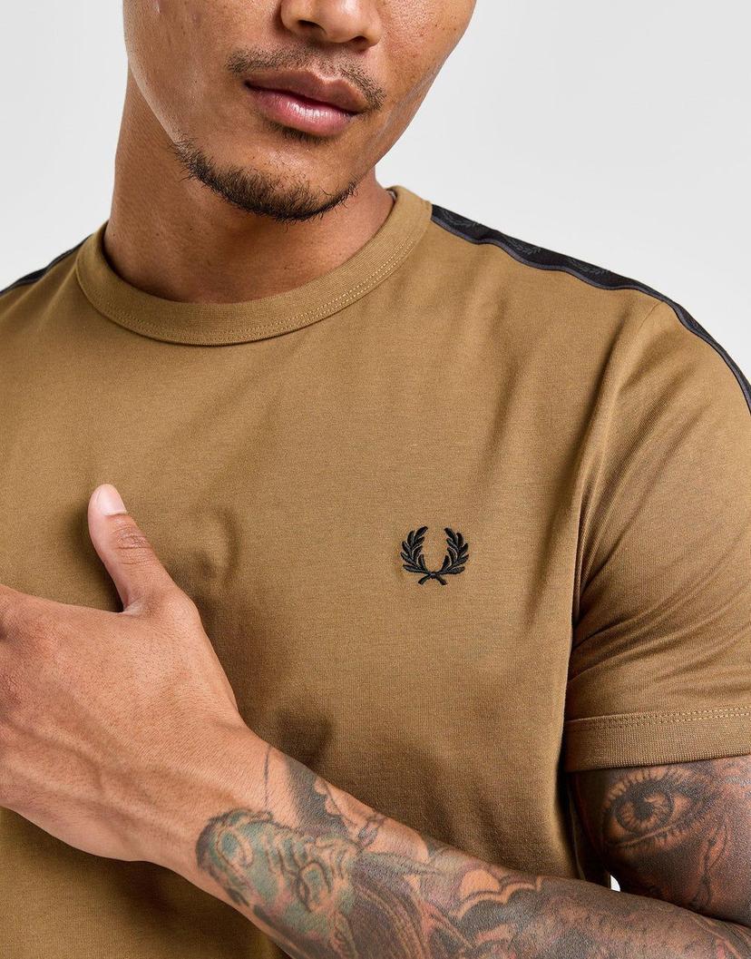 Taped ringer tee brown 