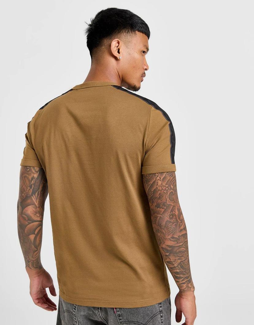 Taped ringer tee brown 