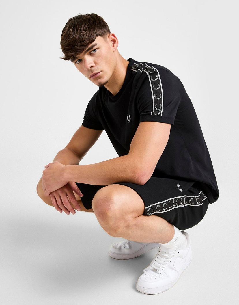 Fred Perry Taped Black Silver