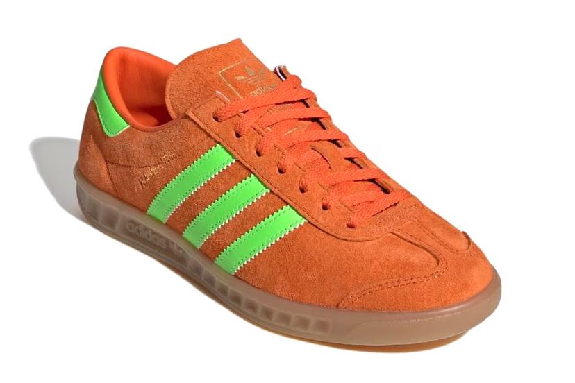 Adidas Hamburg Orange Stripes Green